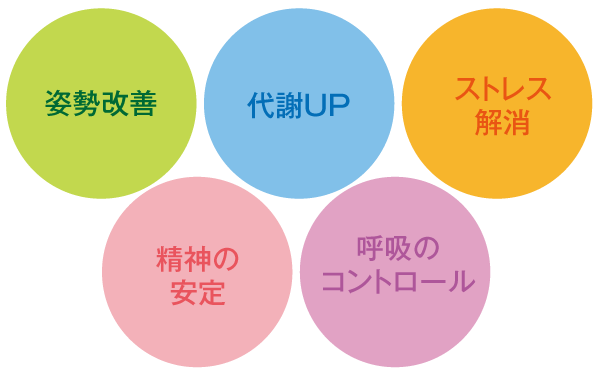 ピラティスの5つの効果イメージ SP