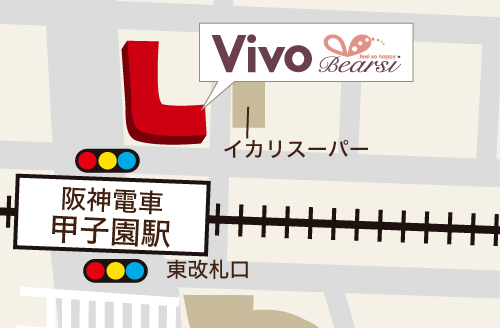 Bearsi甲子園周辺の地図