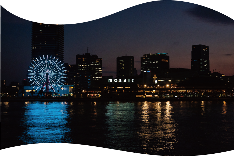 トレッドミルから見えるmosaicの夜景の写真