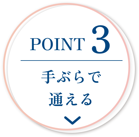 POINT3 手ぶらで通える